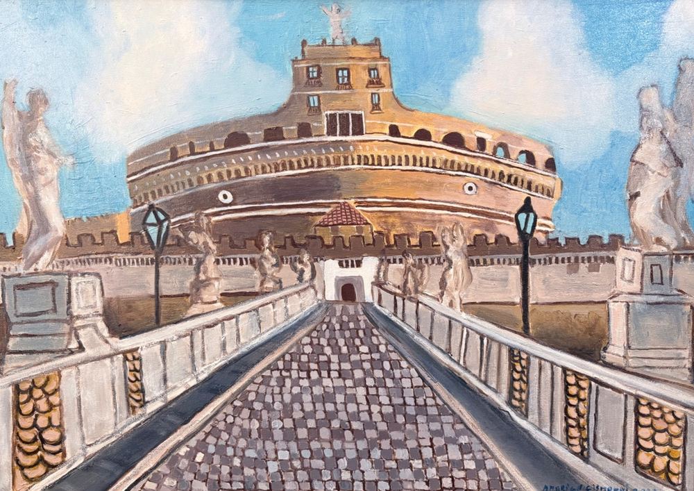 Castel Sant'Angelo, olio su tela, 50×70 cm, 2023