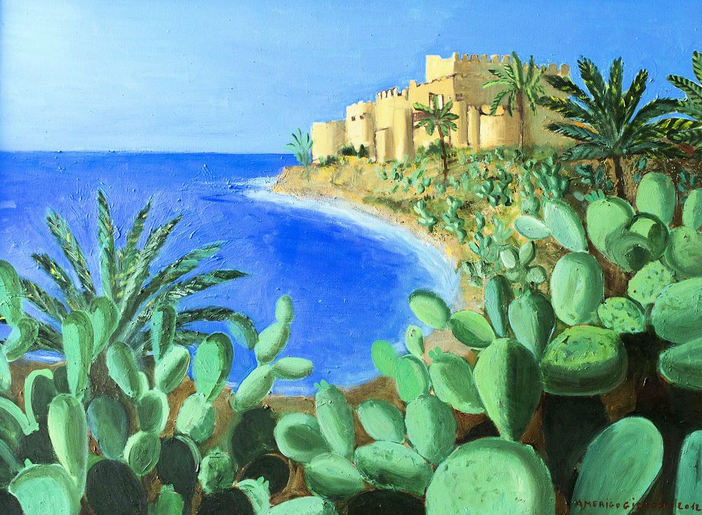 Il castello di Vigata, Sicilia, olio su tela, 2012