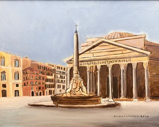 Il Pantheon, olio su tela, 40×50 cm, 2025