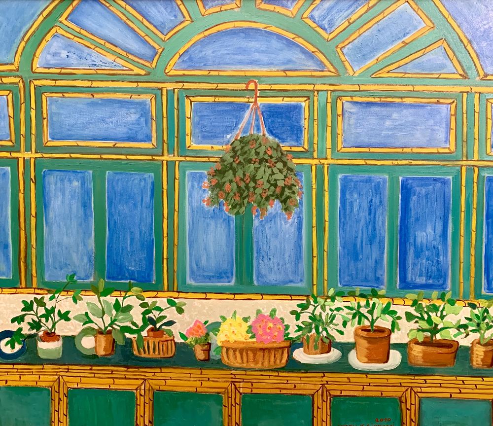 Veranda fiorita, olio su tela, 60×70 cm, 2010